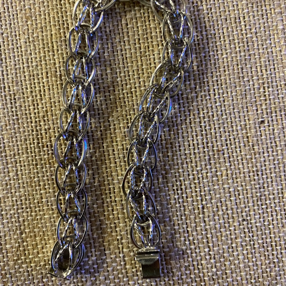 EUC Sterling Silver 925 Charm Bracelet stamped